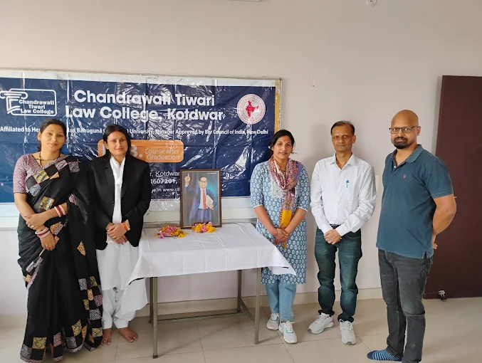 Faculty and staff of Chandrawati Tiwari Law College at a college event